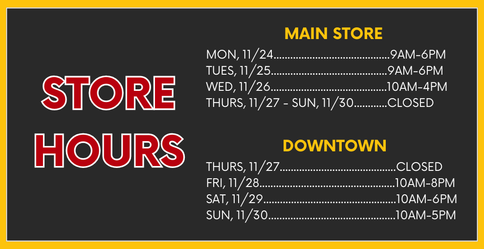 Thanksgiving break store hours