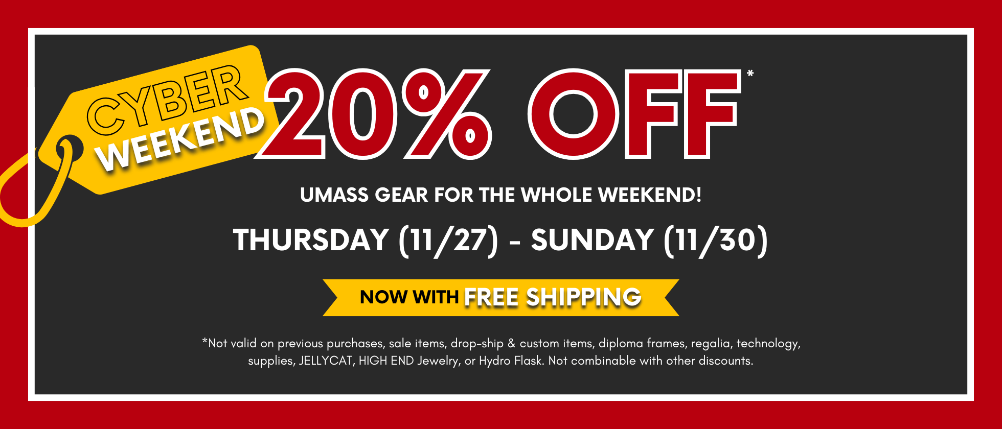 20% off UMass gear