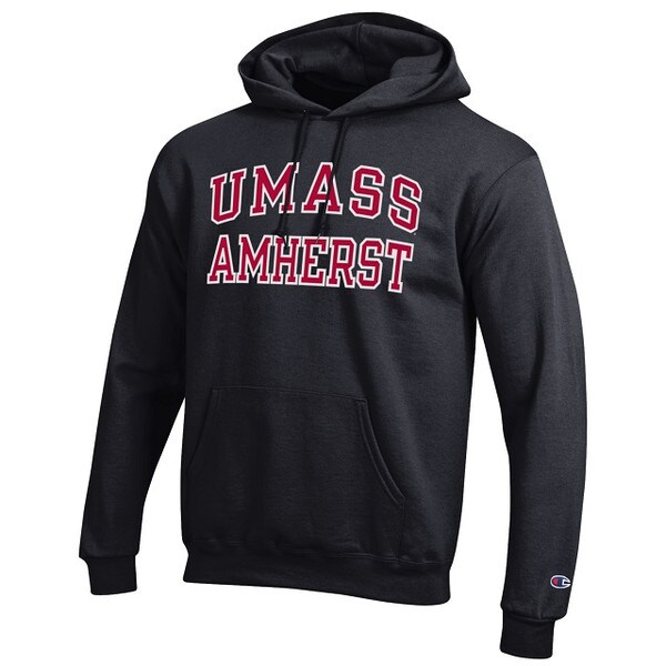 UMASS AMHERST BASIC HOODIE - BLACK