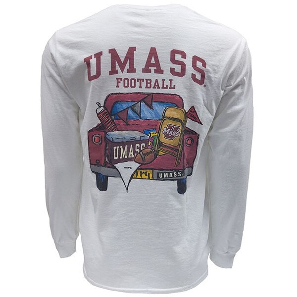 UMASS FOOTBALL TAILGATE L/S TEE W/DESIGN ON BACK UMass Store